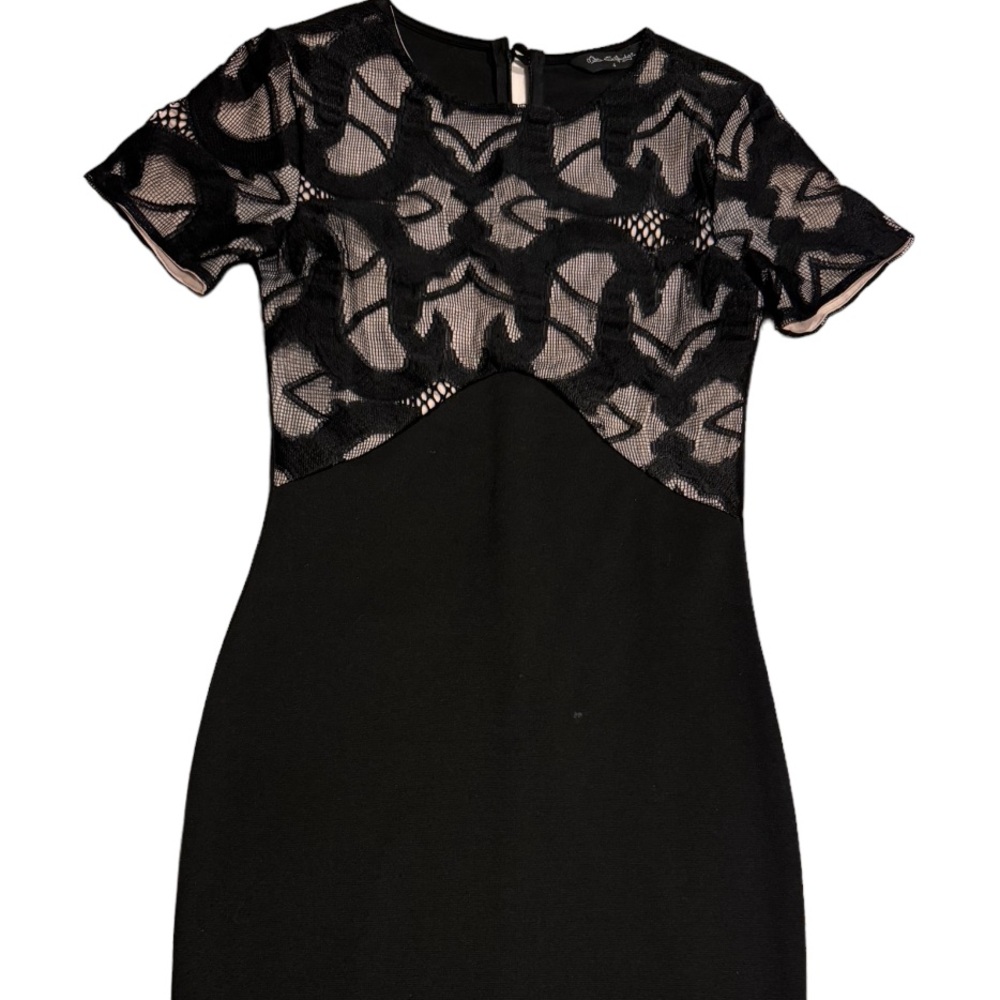 Black dress with opaque lace